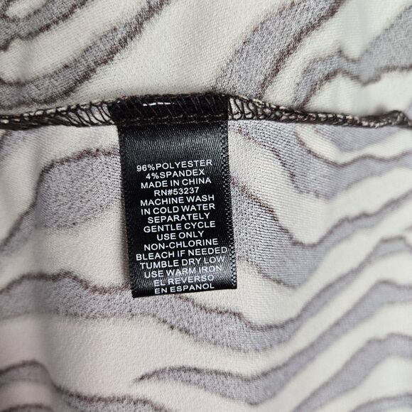 Mlle Gabrielle Zebra Animal Print Dress Sz 3X Halter Top Midi - Picture 4 of 4